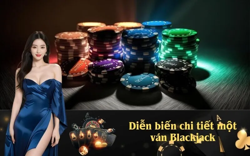 Diễn biến chi tiết một ván Blackjack